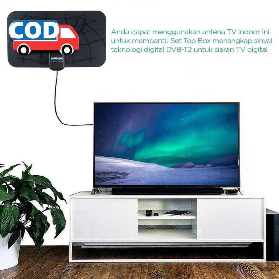 RHH-1823 To94 g-24 Aw89 Antena TV Digital DVB-T2 25dB VHF UHF Indoor Tanpa Kabel Spider Jack Male Pl