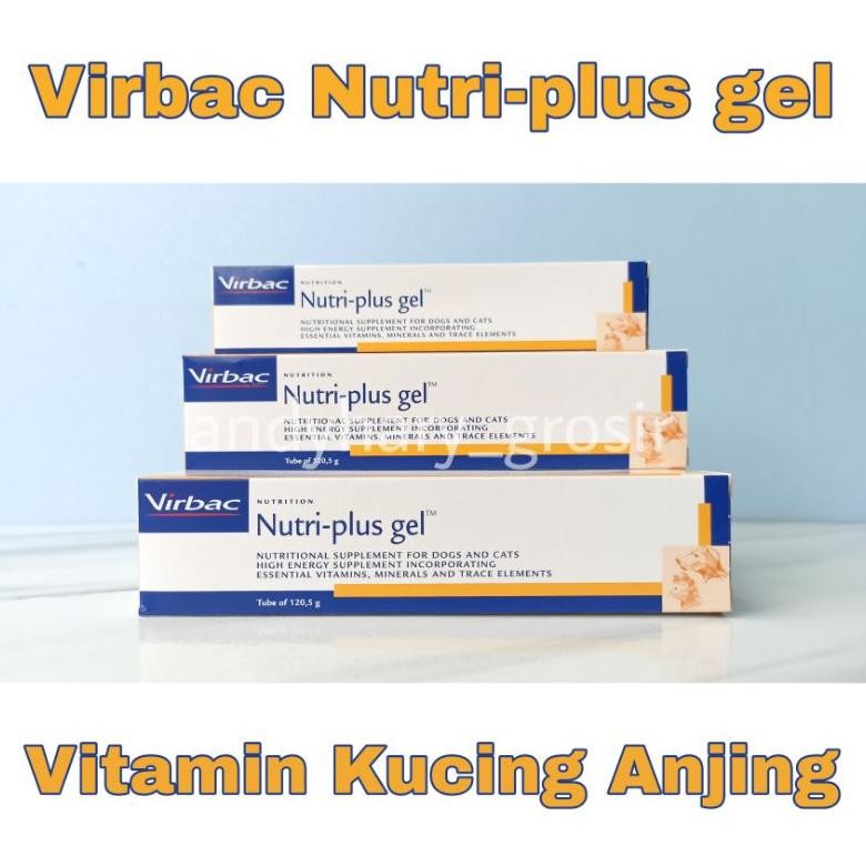 Virbac Nutri-Plus Gel 120,5 Gram Vitamin Anjing Kucing Nutri Plus Gel Original ( KEMASAN BESAR ) AST