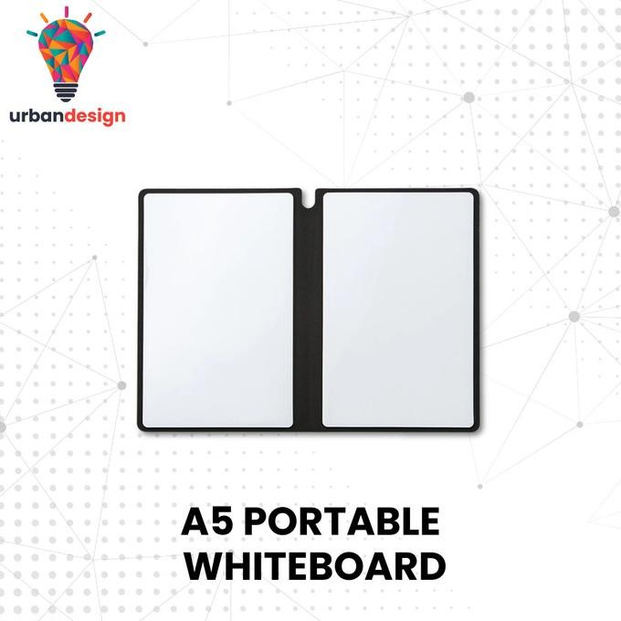 

Papan Tulis Portable A5 Whiteboard Notebook PU with Pen Papan Jalan Putih WS