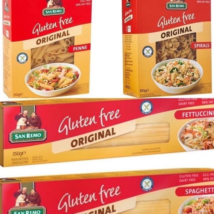 

Gluten Free San Remo Pasta Spaghetti Fettucine Spiral Penne 350G