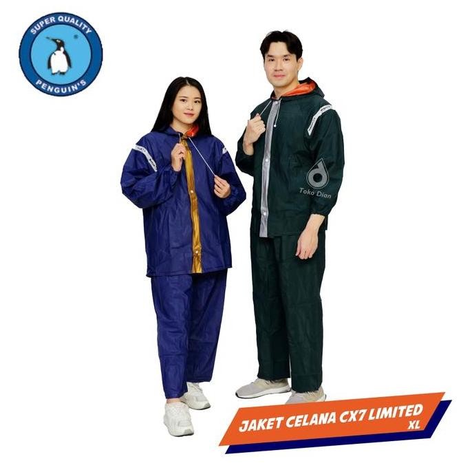 TERSEDIA Jas Hujan Penguin Jaket Celana CX-7 LIMITED XL