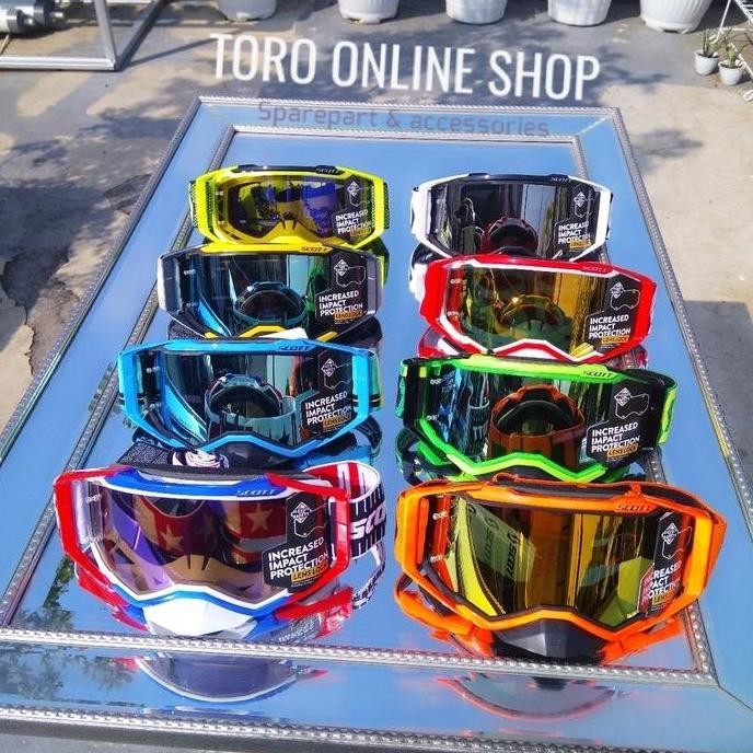 TERSEDIA Scott kacamata goggle cross - goggle scott helm motor trail - scott US