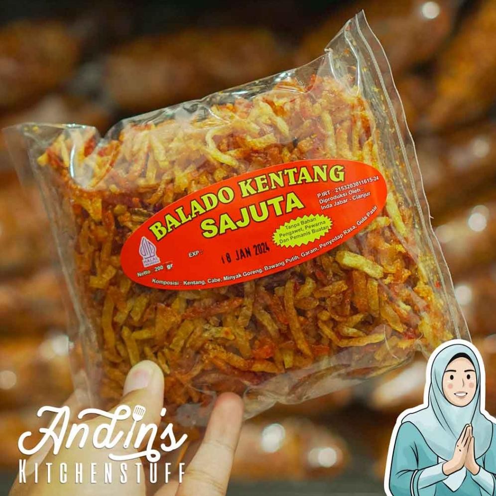 

Heatshrin Kering Kentang Mustofa / Balado Kentang Sajuta 200 Gram Khas Cianjur Tanpa Pengawet Dan Pemanis Buatan Ank-48
