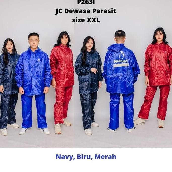 TERSEDIA Jas Hujan Jumbo Jaket Celana Setelan Penguin P263i Uk XL-XXL Mantel