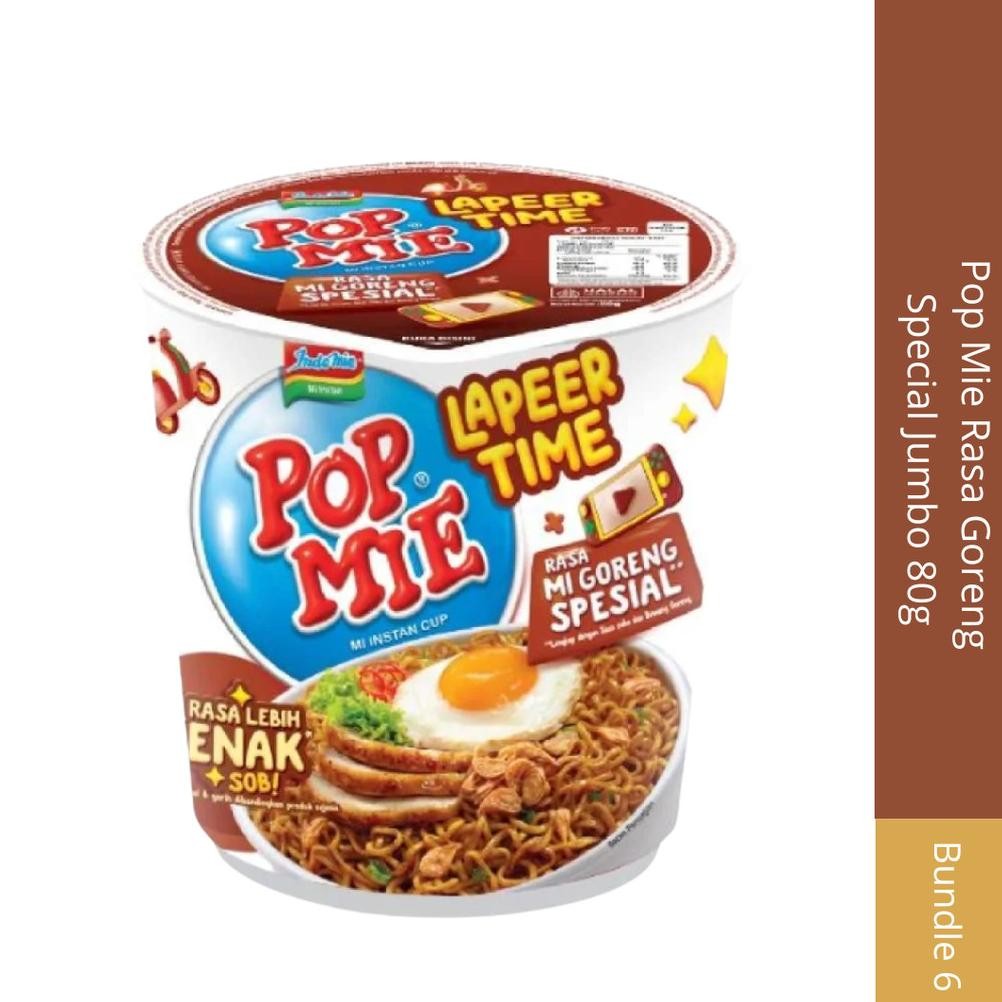 

READY STOK Pop Mie Rasa Goreng Special Jumbo 80g - 6 pcs Siap kirim