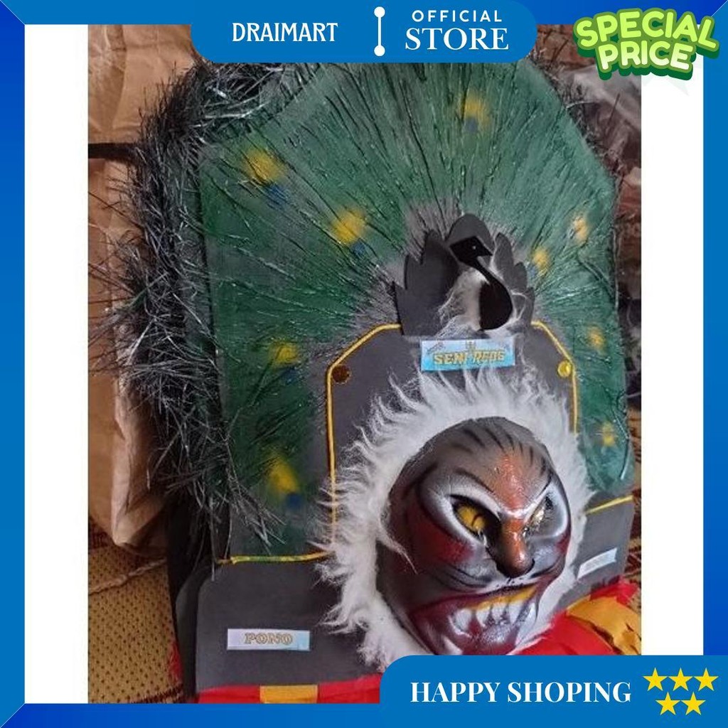 Termurah "Topeng Reog Ponorogo Asli: Reog Mini Anak Dari Bahan Spon