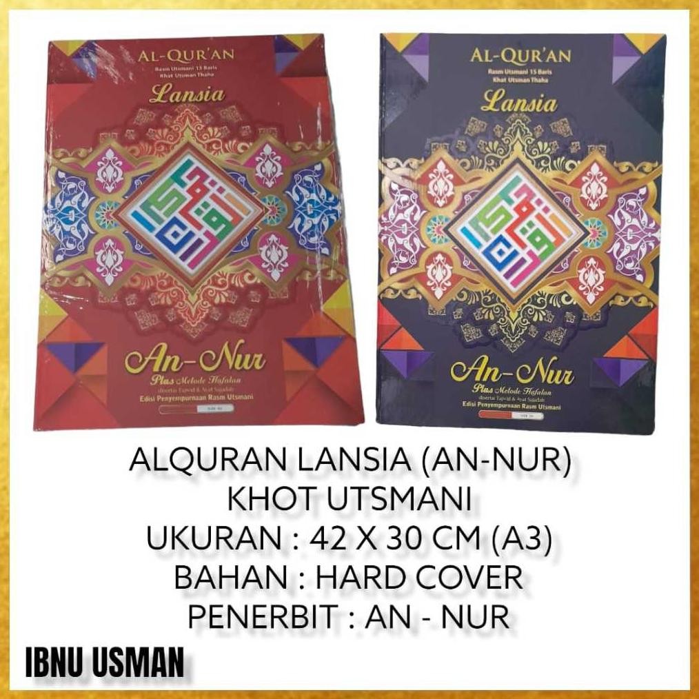 JH8 Alquran Samsia Madinah A3 super besar khot utsmani 15 baris madinah jumbo al qur'an lansia A3 no