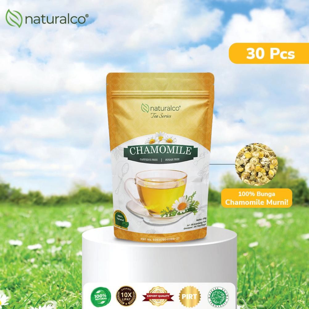 

Naturalco Chamomile Tea 30 Tea Bags | Teh Bunga Chamomile 30 Kantong Teh Untuk Insomnia {Naturalco Tea Series} | Garansi 100% Murni & Alami | Siap Seduh Tinggal Celup