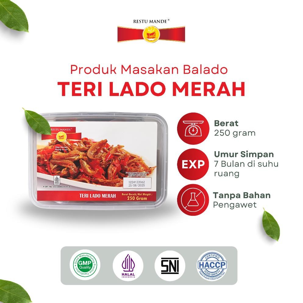 

TERMURAH Teri Lado Merah Restu Mande 250 Gram Siap kirim