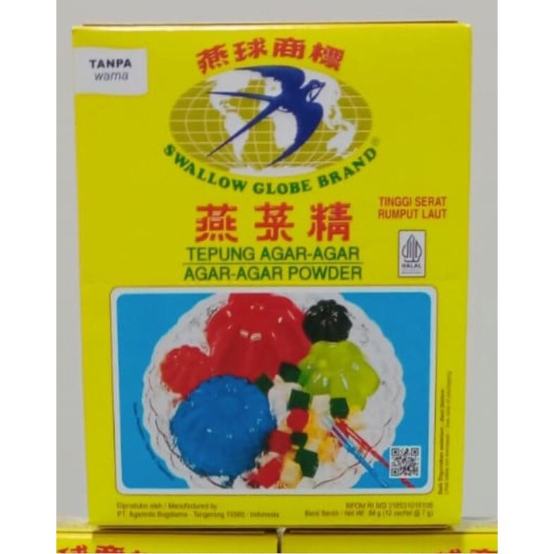 

Fbn Agar Agar Swallow Globe 2 Box @Isi 12 Sachet - Bening/Plain Rt-87