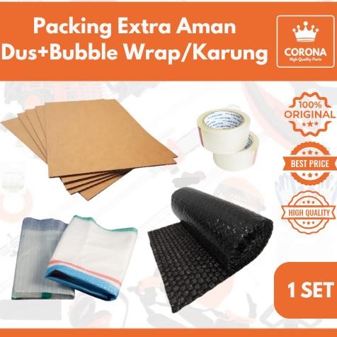 

Tambahan Packing Packaging Extra Aman Kardus + Bubble Wrap Karung