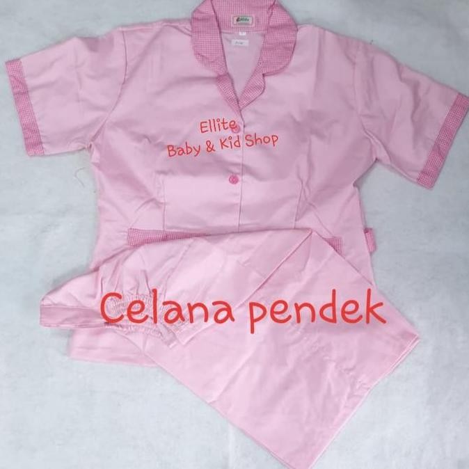 BAJU SERAGAM SUSTER / BABY SITTER / NANNY - BAJU PENDEK CELANA PENDEK