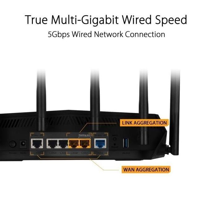 Asus Tuf-Ax6000 Tuf Gaming Ax6000 Dual Band Wifi 6 Gaming Router Wifi6 New Stok