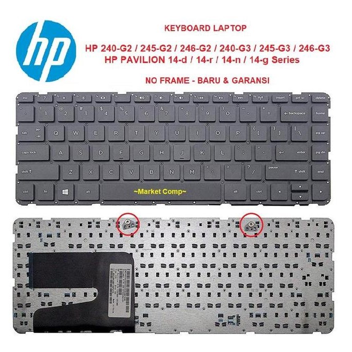 Keyboard Laptop Hp Pavilion 14-R217Tu 14-R219Tx 14-R204Tu 14-R205Tu New Stok