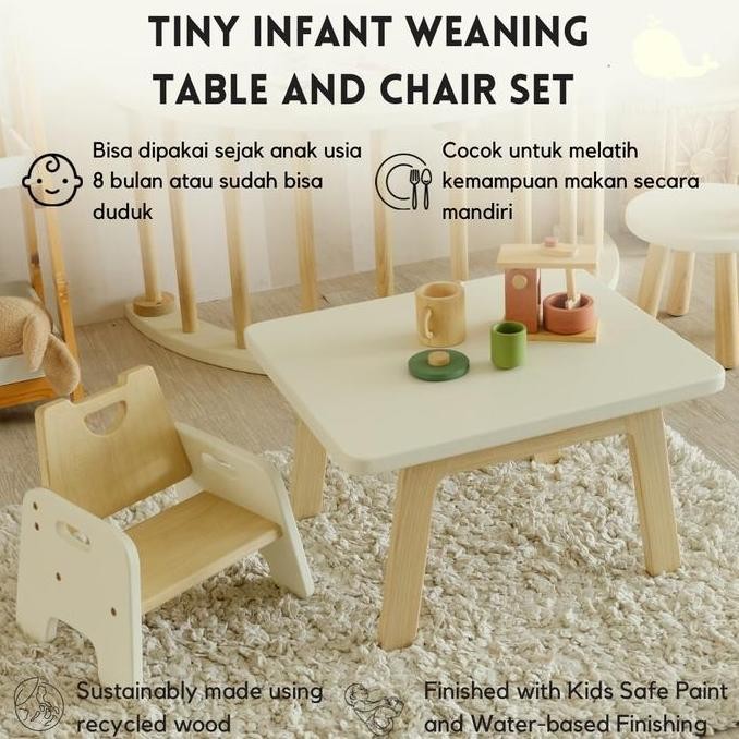 Tiny Infant Weaning Table And Chair Set | Meja Kursi Makan Anak Bayi Co