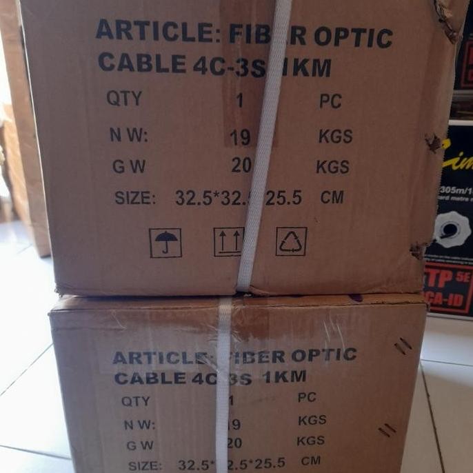 Kabel Fo Fiber Optik 4 Core 3 Seling 1000M New Stok