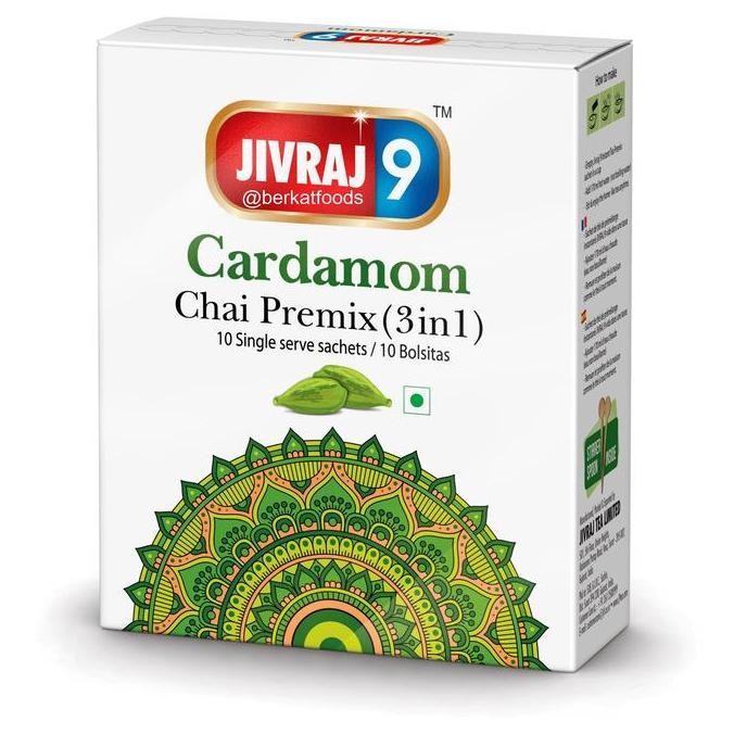 

;&;&;&;&] Jivraj 9 Cardamom Chai Premix Instant Tea / Teh Kapulaga India Sachets