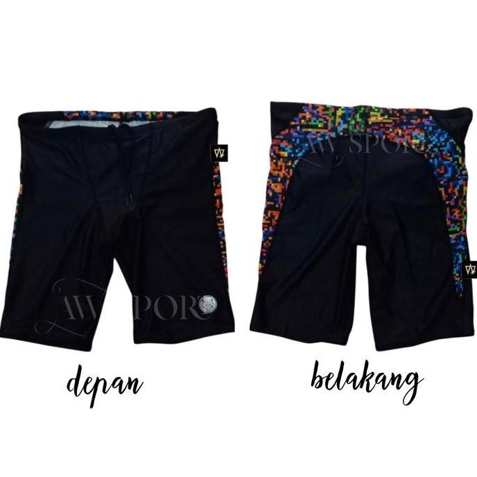 ((((()paling dicari] Celana Renang Junior DICK WOLVES S-XL Black Tetris