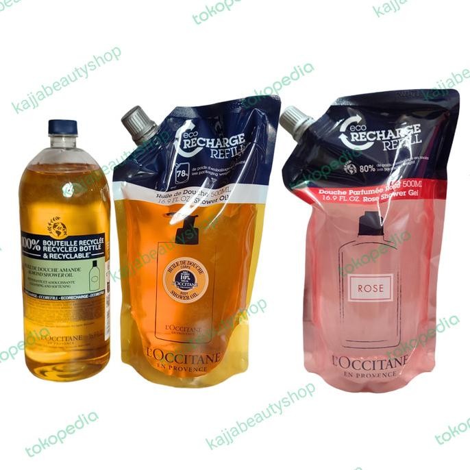 

loccitane shower oil refill 500ml / loccitane almond shower oil refill termurah