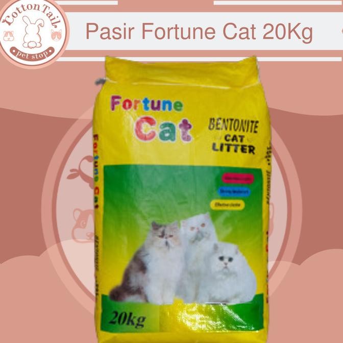 Pasir Kucing Gumpal Fortune Cat 20Kg / Fortune Cat 20Kg ( Ojol )