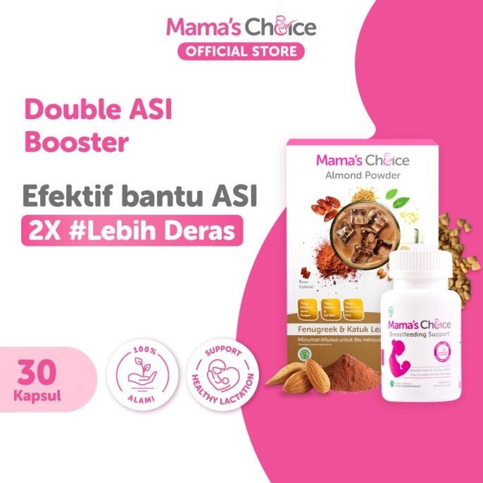 

almond powder & kapsul pelancar asi | mama's choice double asi booster termurah