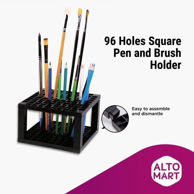 

Produk Baru!! 96 Holes Square Pen & Brush Holder Minidesk Tempat Pulpen Pensil
