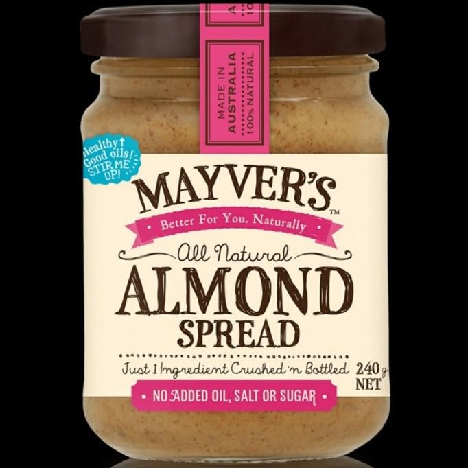 

mayvers mayver's almond spread selai kacang aman penderita diabetes termurah