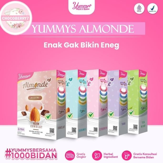 

almonde premium almond asi booster minuman almond premium yummys termurah