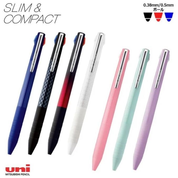 

Uni Jetstream Multi Slim Compact 3 Color Pen 0.38mm 0.5mm SXE3-JSS