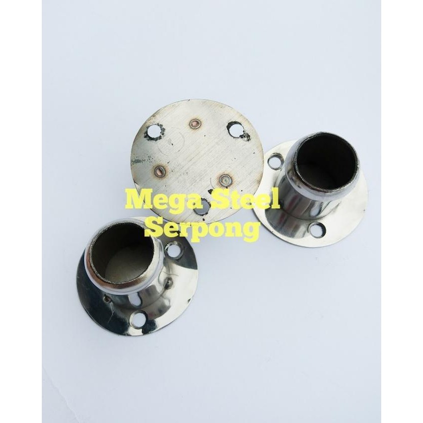 sale bracket braket pipa bulat topi stainless 1.5 inch