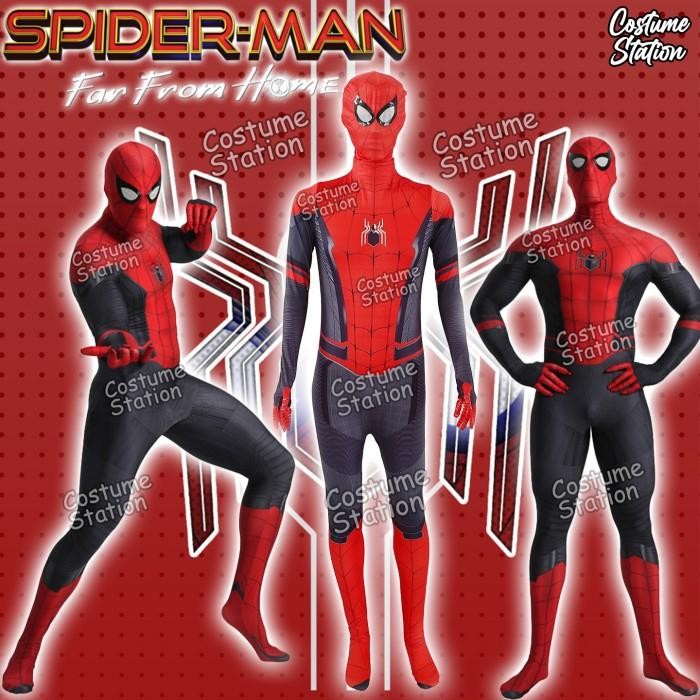 New 100% Originalll Kostum Spiderman Far From Home Ml/Costume Superhero Marvel Pria Dewasa Termurah 