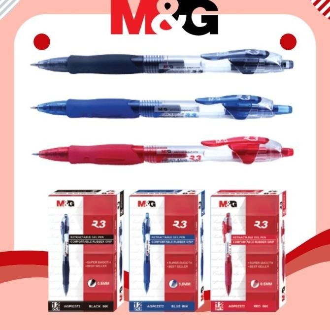 

Produk Baru!! 12pcs Pulpen Gel M&G Retractable Gel Pen R3