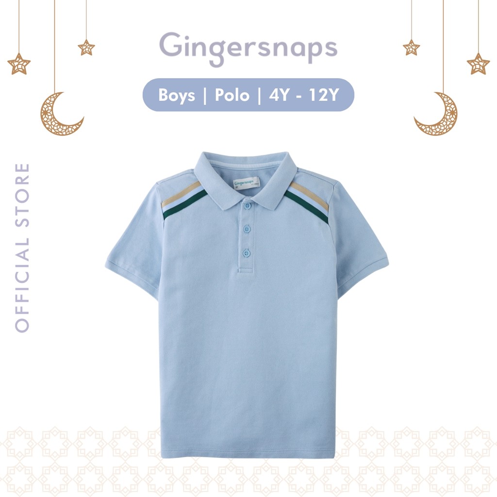 Gingersnaps Urban Maverick Polo Blue - Kaos Polo Anak Laki (Biru)
