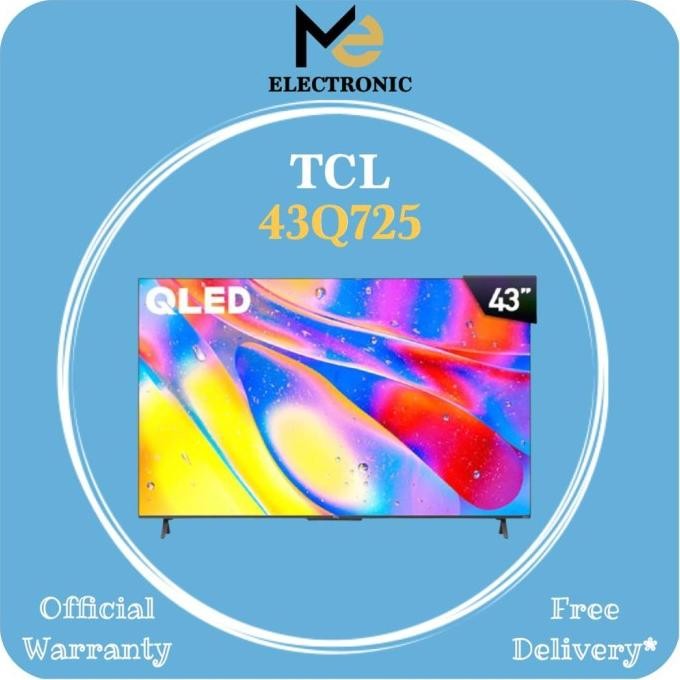 Diskon QLED TV 43 INCH TV QLED 43 4K TV TCL ANDROID 11 TCL 43Q725 QLED