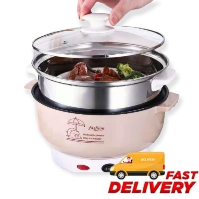 Siap Kirim Panci Listrik Serbaguna Kapasitas Besar Multifungsi Free Kukusan