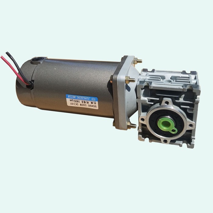 500W DC12V 24V 48V 180V 220V DC BRUSH MOTOR + RV30 TURBO WORM GEARBOX
