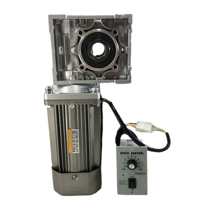 370W 220V AC GEAR REDUCER MOTOR ADJUSTABLE SPEED + RV40 WORM GEAR REDUCER + SPEED CONTROLLER