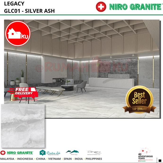 NIRO GRANITE LEGACY SILVER ASH GLC01 Matt uk.60x120