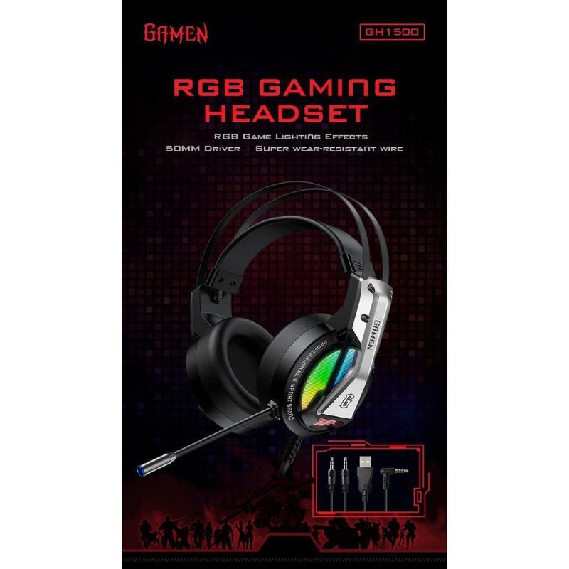headset gaming gamen GH1500 RGB Game lighting