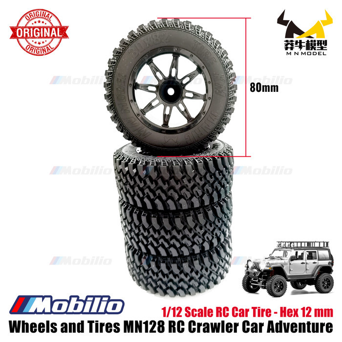 Murah Ban Roda Tire Wheels Part Original RC Crawler 1:12 MN128 MN 128 Non COD