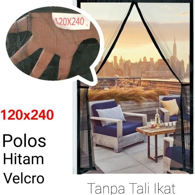 JUMBO Tirai Pintu Magnet Anti Nyamuk Model Perekat 120x240cm