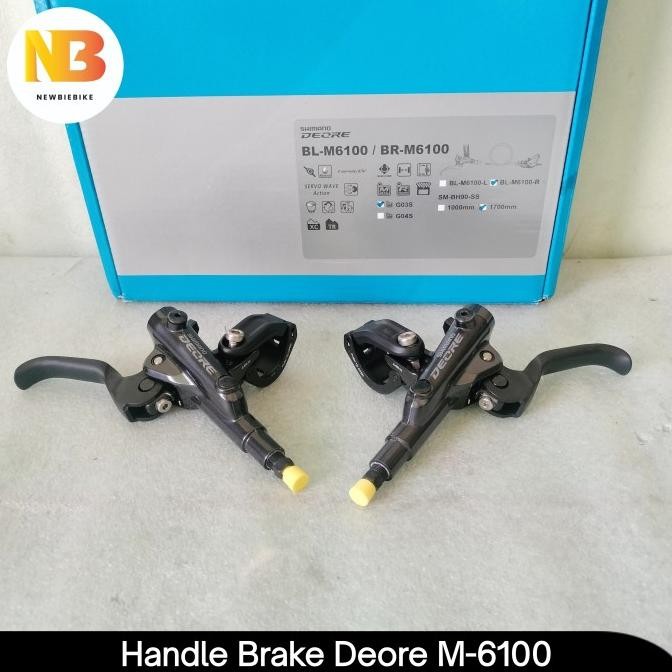 Brake Lever Shimano Deore M6100 Handle Brake Kiri  Kanan Tuas Rem sepeda Lipat MTB Federal Gravel Or