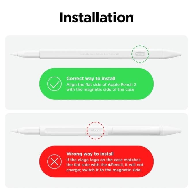 

Case Apple Pencil Pro / 2 Elago Pencil Clip Case Silicone Soft Cover Nib Tips Original New 2nd gen