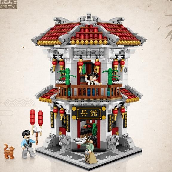 Loz Ancient Treet 1023 Tea Houe 1025 Inn Loz Idea Ni Puzzle Blo Mainan Eduai Ana