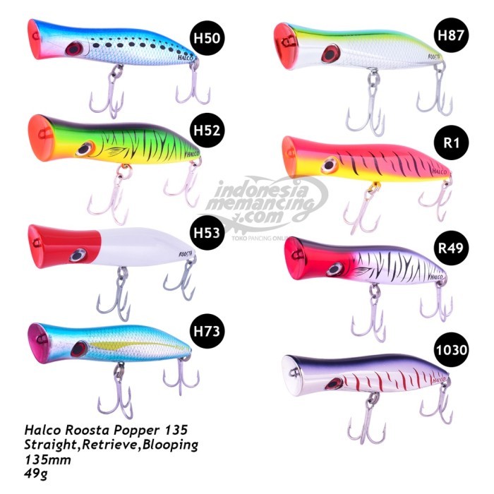 Umpan Mancing Popping Halco Roosta Popper 135mm