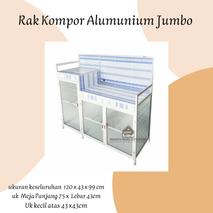 Rak Kompor Alumunium Jumbo Meja Kompor Meja Dapur Rak Kompor