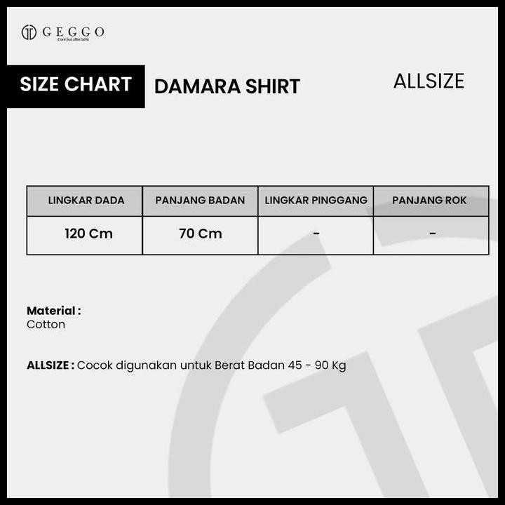 Best Seller Geggo Woman - Damara Shirt / Kemeja Wanita / Atasan Wanita / Top Dress / Atasan Kemeja C