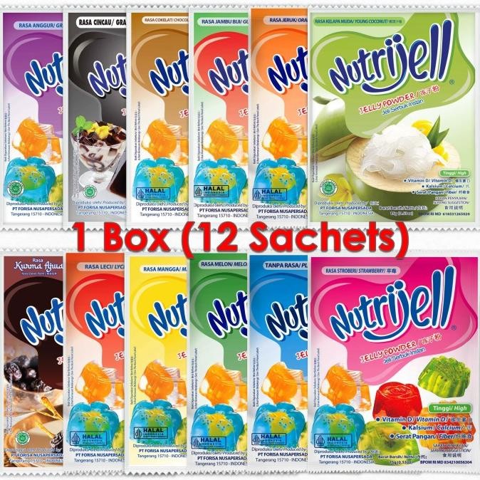

BARU NUTRIJELL BOX REGULER SACHET 12X15 GR JELLY POWDER NUTRIJEL 15GR