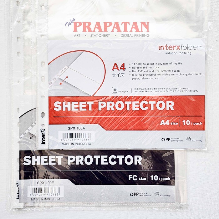 

InterX Sheet Protector SPX100 (ISI 10 PER PACK) | Pelindung Kertas