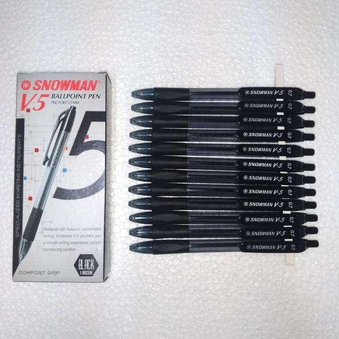 

Produk Baru!! PULPEN SNOWMAN V-5 BALLPOINT PEN 0.7MM (HITAM) / BALLPEN / BALPEN